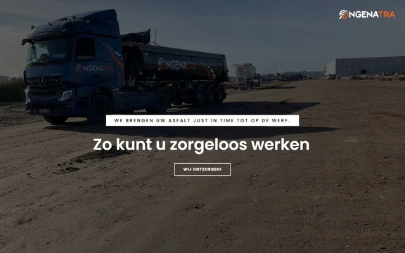 Homepage van de website van Ongenatra Transport